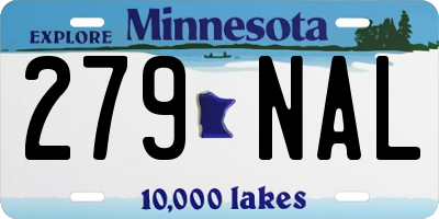 MN license plate 279NAL
