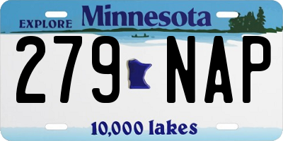 MN license plate 279NAP