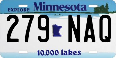 MN license plate 279NAQ