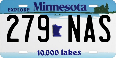 MN license plate 279NAS