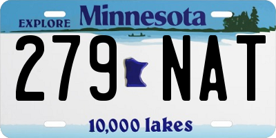 MN license plate 279NAT