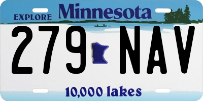 MN license plate 279NAV