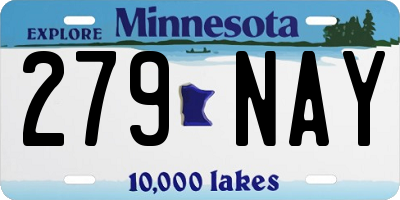 MN license plate 279NAY