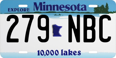 MN license plate 279NBC