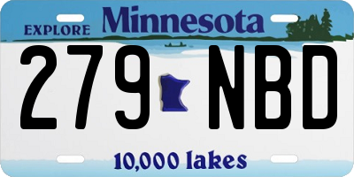 MN license plate 279NBD