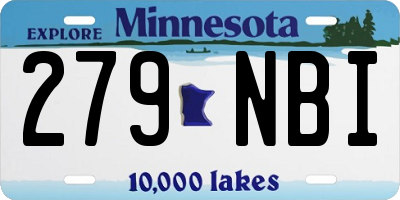 MN license plate 279NBI