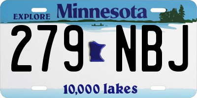 MN license plate 279NBJ