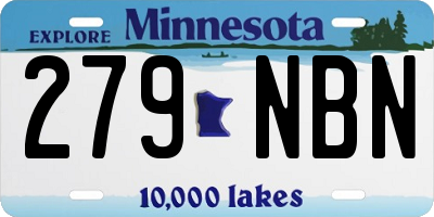 MN license plate 279NBN