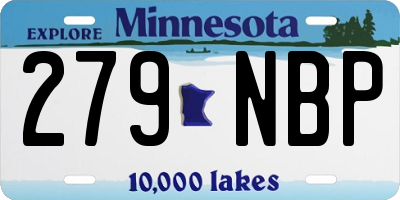 MN license plate 279NBP
