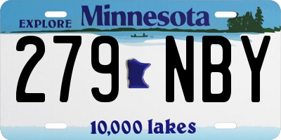 MN license plate 279NBY