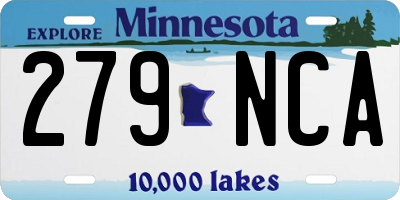 MN license plate 279NCA