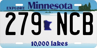 MN license plate 279NCB