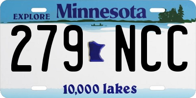 MN license plate 279NCC