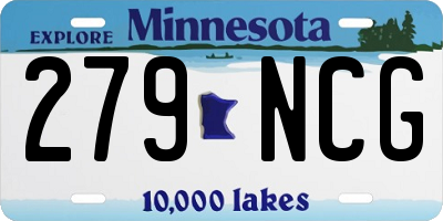 MN license plate 279NCG