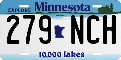 MN license plate 279NCH