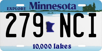 MN license plate 279NCI