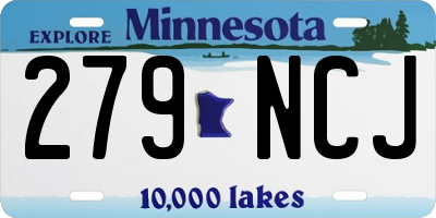 MN license plate 279NCJ