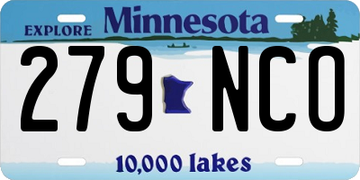 MN license plate 279NCO