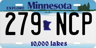 MN license plate 279NCP