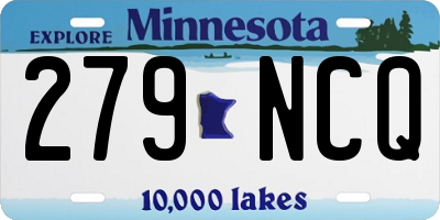 MN license plate 279NCQ