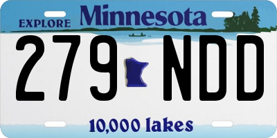 MN license plate 279NDD