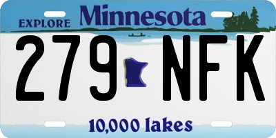 MN license plate 279NFK