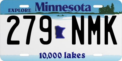 MN license plate 279NMK