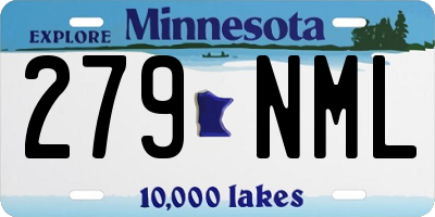 MN license plate 279NML