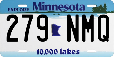 MN license plate 279NMQ