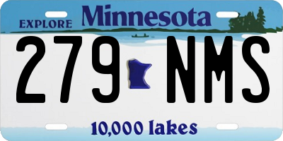 MN license plate 279NMS
