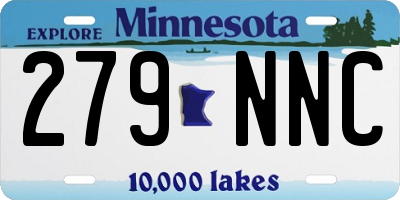 MN license plate 279NNC