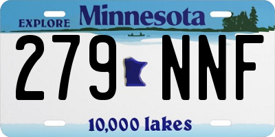 MN license plate 279NNF