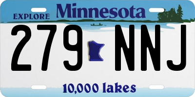 MN license plate 279NNJ