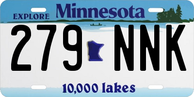 MN license plate 279NNK