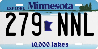 MN license plate 279NNL