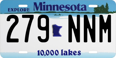 MN license plate 279NNM
