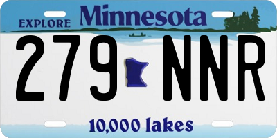 MN license plate 279NNR