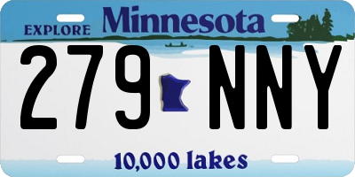 MN license plate 279NNY
