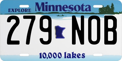 MN license plate 279NOB