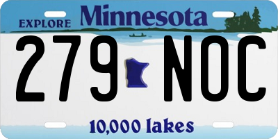 MN license plate 279NOC