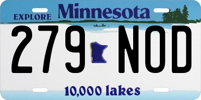MN license plate 279NOD