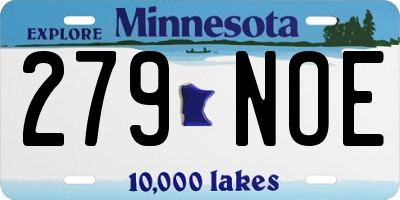 MN license plate 279NOE