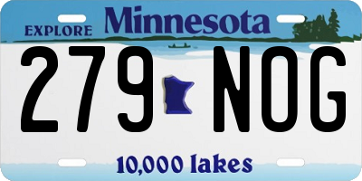 MN license plate 279NOG