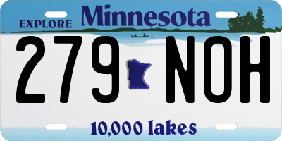 MN license plate 279NOH