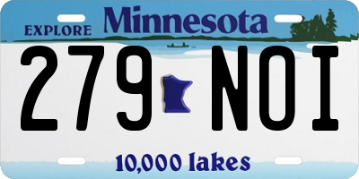 MN license plate 279NOI