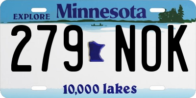 MN license plate 279NOK