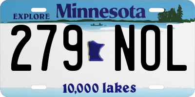 MN license plate 279NOL
