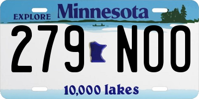 MN license plate 279NOO