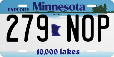 MN license plate 279NOP