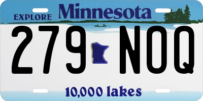 MN license plate 279NOQ